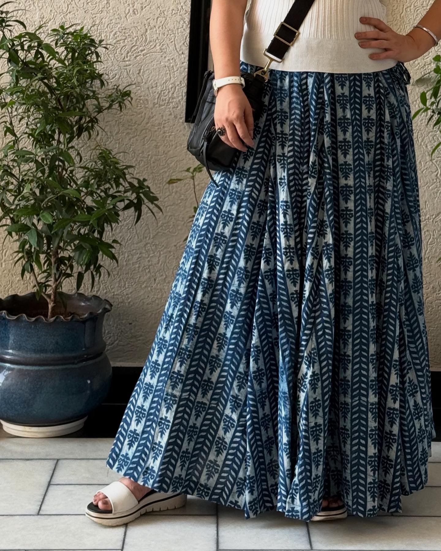 High Flare Skirt Indigo 03