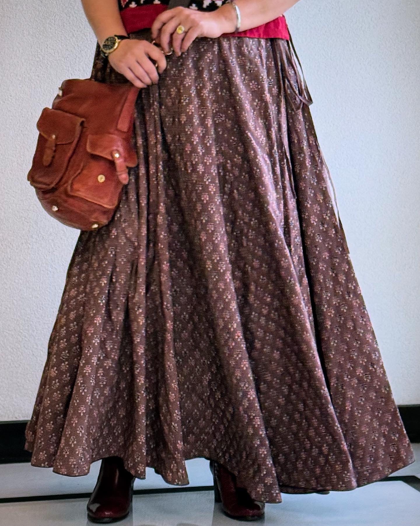 High Flare Brown Skirt