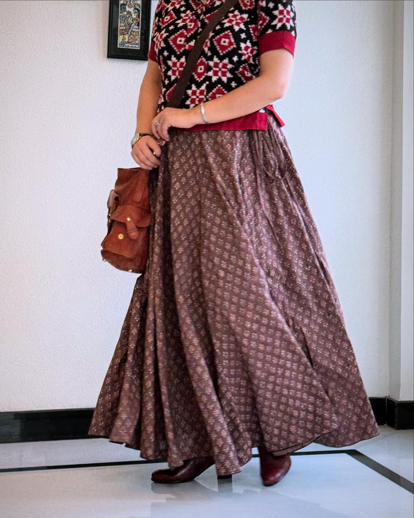 High Flare Brown Skirt