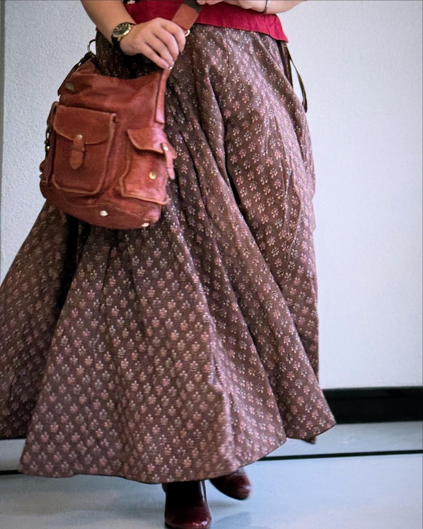 High Flare Brown Skirt