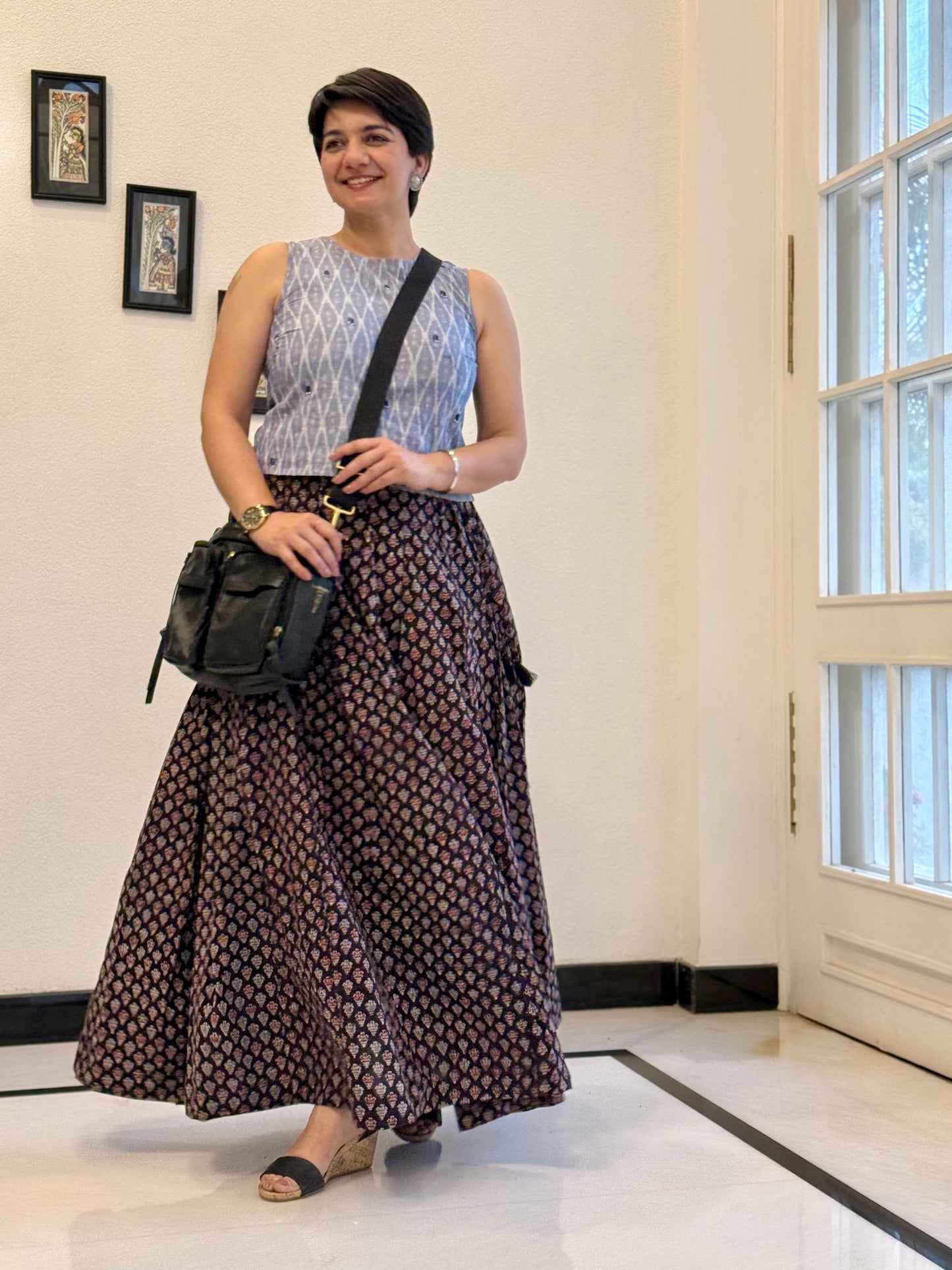 High Flare Skirt Black