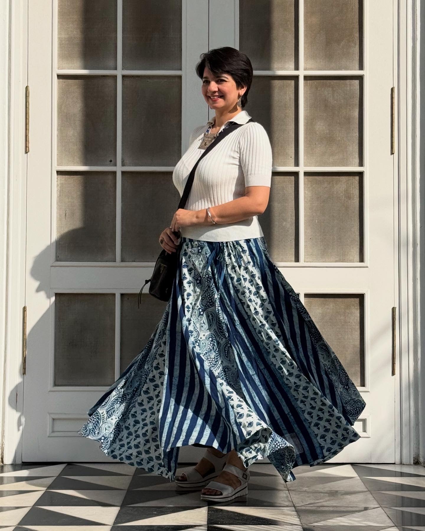 High Flare Skirt Indigo 04