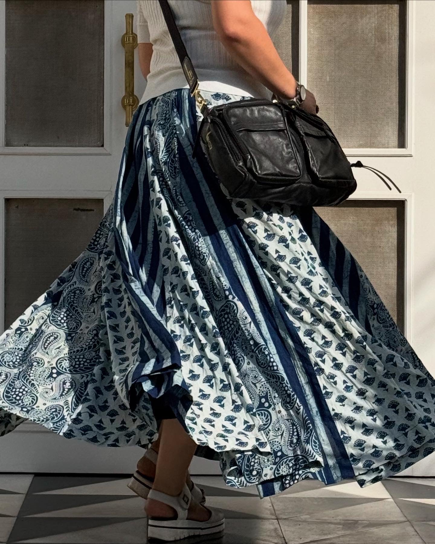 High Flare Skirt Indigo 04