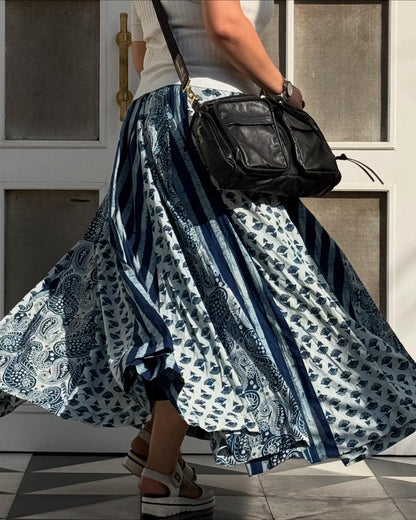 High Flare Skirt Indigo 04