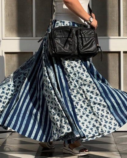 High Flare Skirt Indigo 04