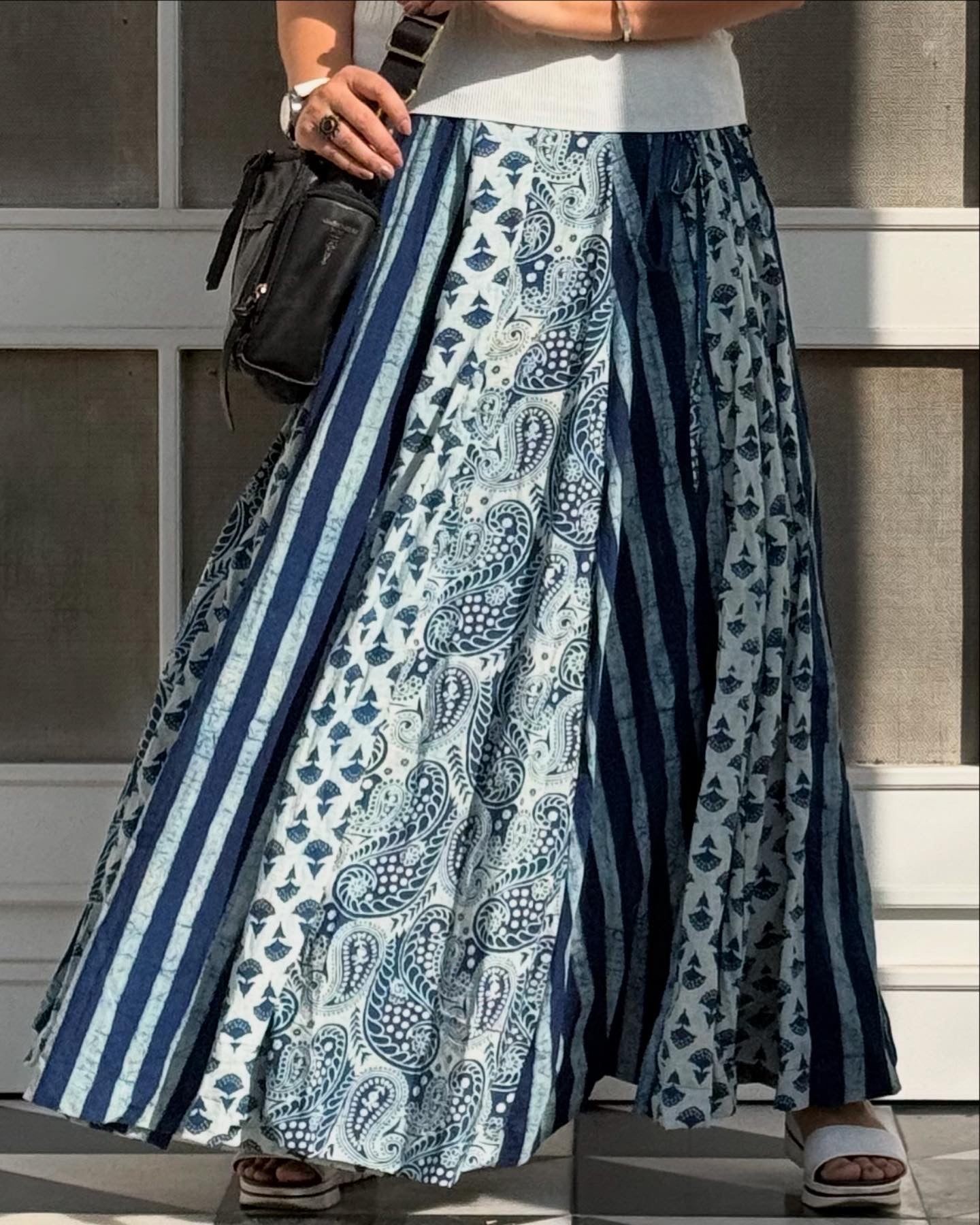 High Flare Skirt Indigo 04